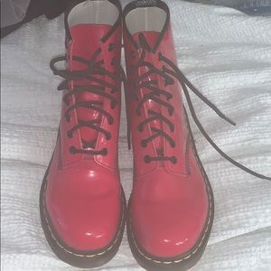 Bright red dr martens